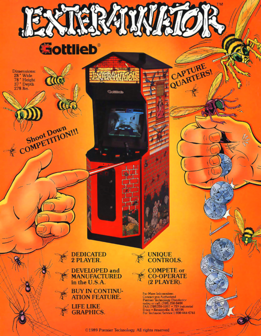 Extermination (US, set 1) Arcade Game Cover